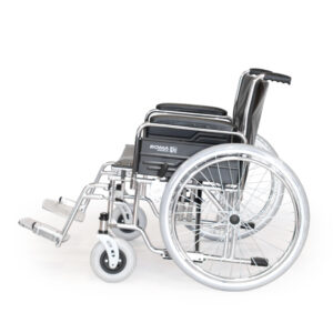 Alternative view of 1473X : Heavy Duty Self-Propelled Wheelchair (Extra Wide) – In Chrome